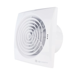 Fürdőszobai ventilátor alacsony zajszinttel, időzítővel és visszacsapó szeleppel, Ø 150 mm