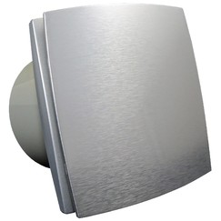 Fürdőszobai ventilátor alumínium előlappal kiegészítő funkciók nélkül, Ø 150 mm, emelt teljesítménny